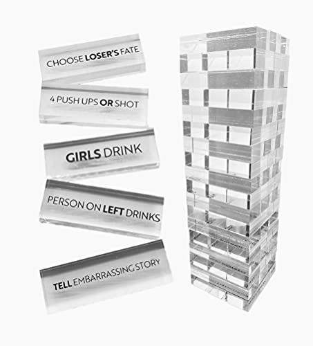 Buzzed Blocks Adult Drinking Game - 54 Blocks with Hilarious Drinking Commands and Games on 40 of Them | Perfect Pregame Party Starter | Entertaining Party Game for Adults | Funny Novelty Present