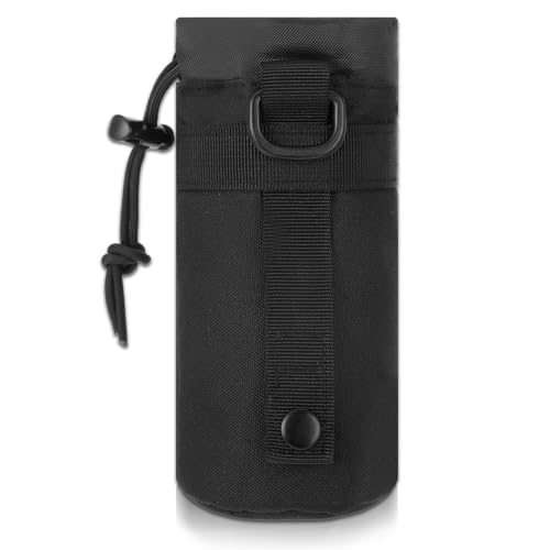 Aeaocvo Botella, mochila portabotellas, 18 x 8 cm, soporte Molle militar, cinturón, duradera para camping y senderismo