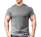 Monsta Clothing Co. Men MMA Fight Training (Tap Or Bleed-OOO) Gym T-Shirt (G:GY) Grey