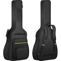 OUUTMEE 41 Zoll Tasche für E-Gitarre 104 x 40 x 7 cm Gitarrentasche Verstellbare Schultergu 5 mm Perlenwattepad 600D Oxford-Tuch,Schwarz