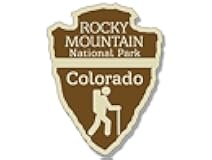 JR Studio 3x4 inch Arrowhead Shaped Rocky Mountain National Park Sticker - Hiking Camping Vinyl Decal Sticker Car Waterproof Car Decal Bumper Sticker