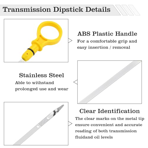 Image of BR3Z-6750-A Oil Dipstick Indicator, Compatible with Ford F150 Mustang 2011-2014 Engine Oil Fluid Level Dip Stick Replace 918-606