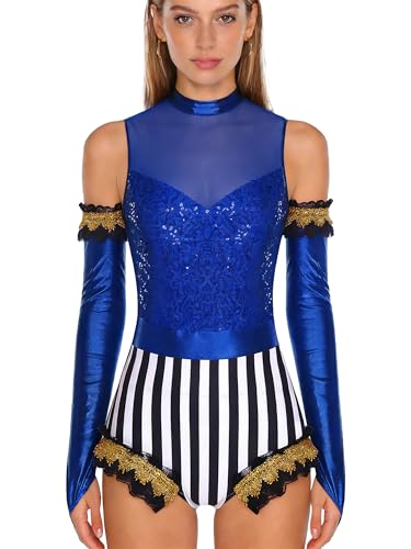 Costume de ringmaster femme avec chapeau à paillettes pour cirque et spectacle