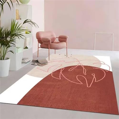 Tapis de salon brun à motif simple et texture moelleuse - 2