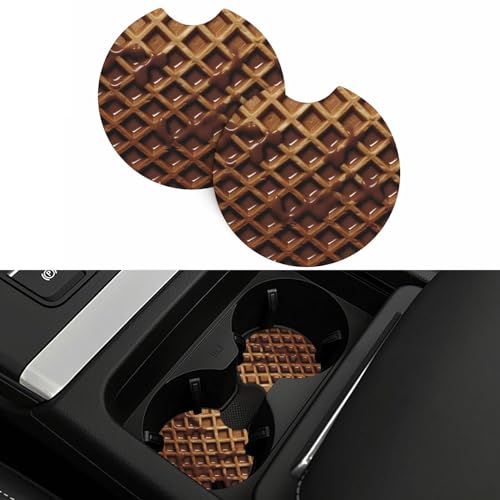Portavasos de coche goma negro 2 piezas universal miniatura 2