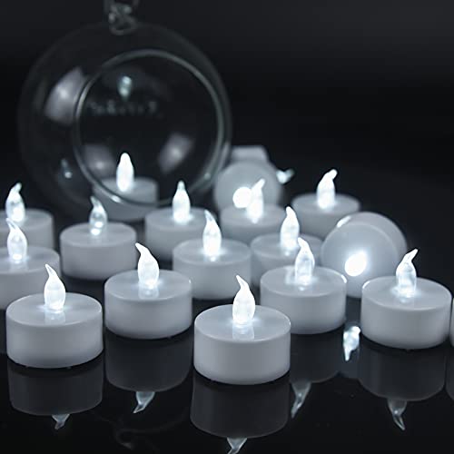 Flameless LED Tea Lights Candles 100pack Cold White