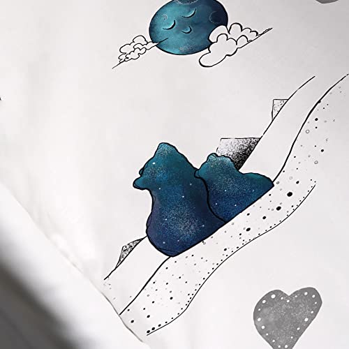 Image of JumpOff Jo - 2-Pack Hypoallergenic Fitted Bassinet Sheet for Baby Boys & Girls - Rectangular, Hourglass & Oval Crib Compatible, Soft, Breathable, Machine Washable (Galaxy and Mama Bear)