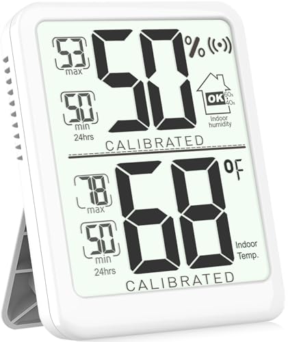 Antonki Room Thermometer, Digital Small Hygrometer Indoor Thermometer Humidity Gauge,