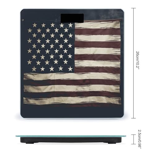 Báscula digital de baño de alta precisión con bandera americana miniatura 2