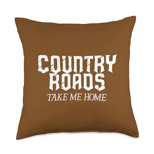 Country Roads Take Me Home - West Virginia Designs Country Roads Take Me Home-West Virginia American Ridges Throw Pillow, 18x18, Multicolor