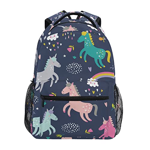 Scolaire sac à dos voyage enfant style mignon fleur et licorne
