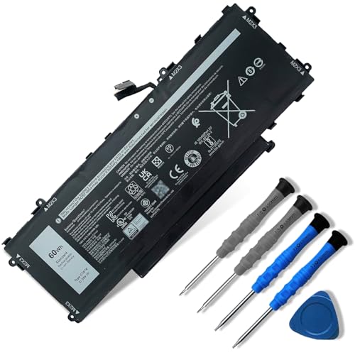 Image of 60Wh GT6TK Laptop Battery Replacement for Dell Latitude 9440 2-in-1 Latitude 9450 2-in-1 Series MWK05 K2CPY 0MWK05 0K2CPY 11.55V 5065mAh 3-Cell