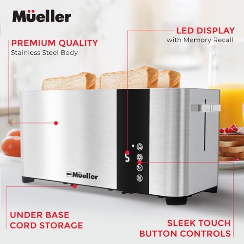 Mueller MT-110SS Ultratoast Full Stainless Steel Toaster 4 Slice thumb #4