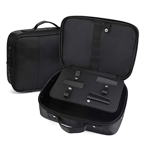 Barber Kit Carrying Bag, Segbeauty 11.8 x 8.5in Hair Styling Canvas Travel Tool Case, Hair Cutting Thinning Grooming Storage Organizer for Clippers Shears Combs Salon Supplies