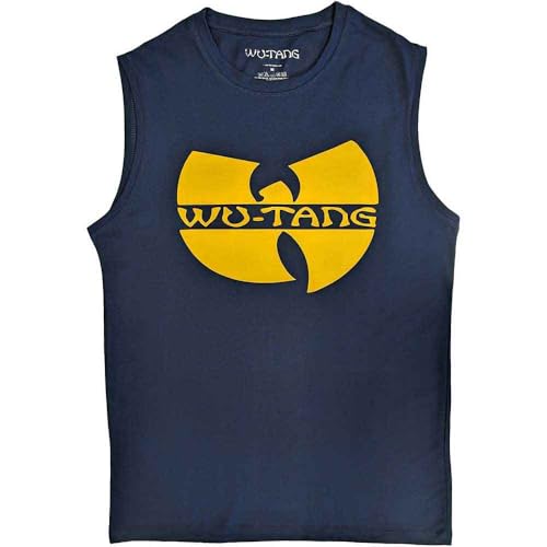 Wu-Tang Clan Tank Top Muscle T Shirt Logo Official Unisex Demin Blue M