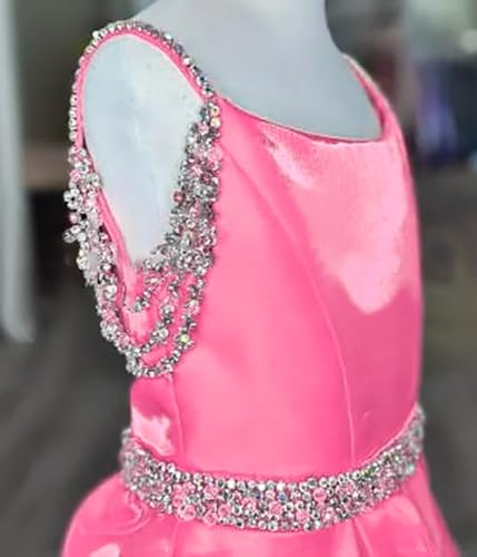 Girls Short Pageant Dress Off Shoulder Satin Interview Dresses Princess Formal Party Gowns PT1524