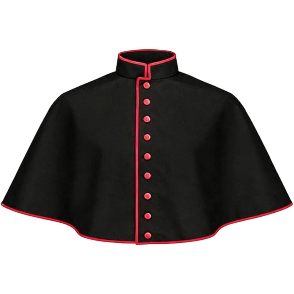Cape de clergé Sanfly et costume de prêtre pour événements et fêtes