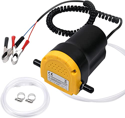 QLOUNI Bomba Extractora de Aceite Eléctrica 12V 60W para Coche Extractores de Fluidos Cambio Diesel, Aceite de Motor Cover