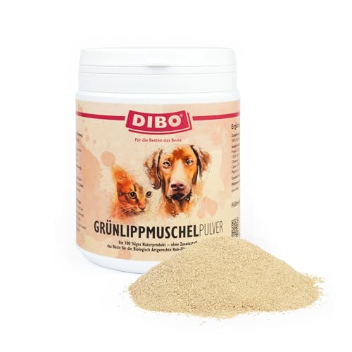 DIBO Grünlipp - Muschelpulver, 400g-Dose, 100% Naturprodukt für die Gelenke von Hunden und Katzen