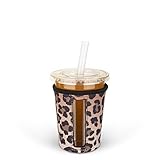 MEETI Reusable Iced Coffee Cup Insulator Sleeve for Cold Beverages, Neoprene Cup Holder Compatible...