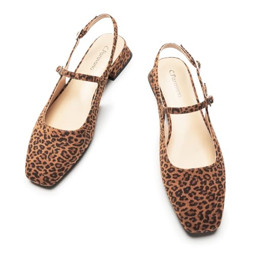 Image of C.Paravano Slingback Flats | Slingback Sandals for Women | Sandals Flats | Adjustable Ankle Strap Shoes