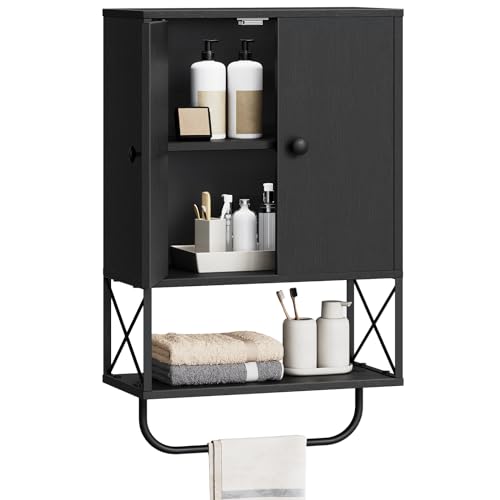 MAHANCRIS Bathroom Wall Cabinet with 2 Door and Adjustable Shelf, Farmhouse Medicine Cabinet with...