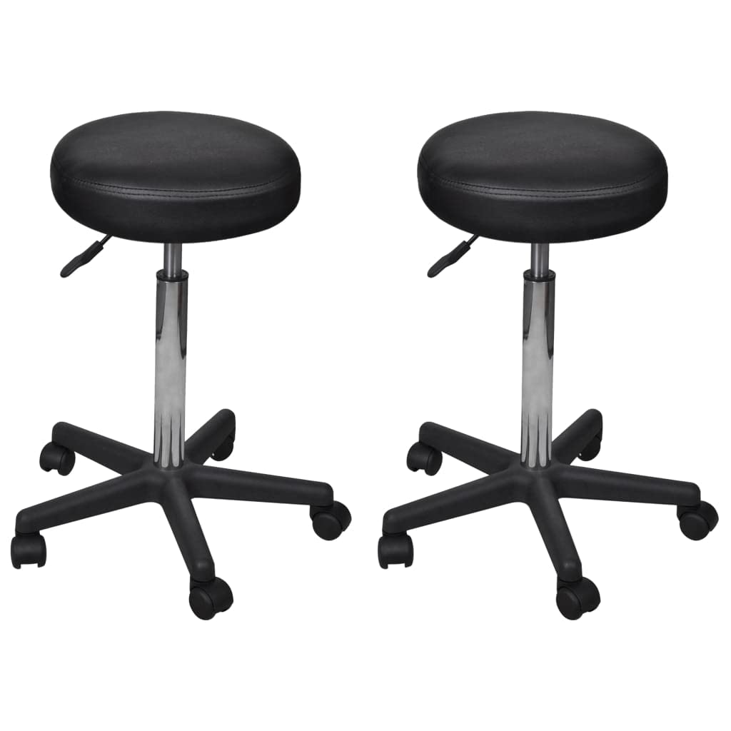 Taburete de oficina con muelle de gas y taburete regulable en altura en estilo moderno para una gran comodidad en color negro