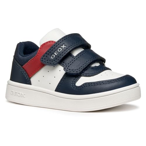 Geox B ECLYPER Boy Sneaker, Navy/White, 27 EU