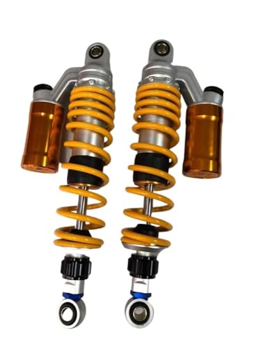 Amortisseur moto 330mm 340mm jaune pour routière 150cc à 750cc