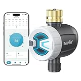 RAINPOINT Bluetooth Water Timer, Sprinkler Timer for Garden Hose, Smart Automatic Irrigation System with Brass Inlet for Yard, Lawn, APP Remote Control via Bluetooth(Without Hub)