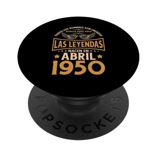 Cumpleaños Hombre Regalos Las Leyendas Abril 1950 PopSockets PopGrip Intercambiable