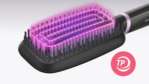Philips StyleCare Essential Glättbürste BHH880/00 Extra großer Bürstenbereich, ThermoProtect-Technologie, Turmalin-Keramikbeschichtung