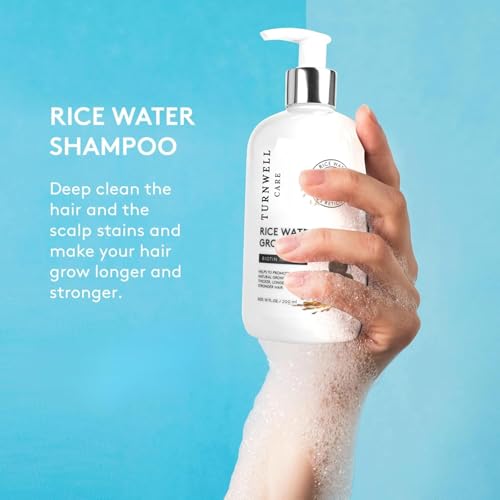 Image of Natural Rice Water Hair Growth Anti-Dandruff Shampoo | Deep Scalp Purifying & Nourishing Formula | Strengthens Roots, Reduces Flakes | Sulfate & Paraben Free | For Men & Women | (200 ml)