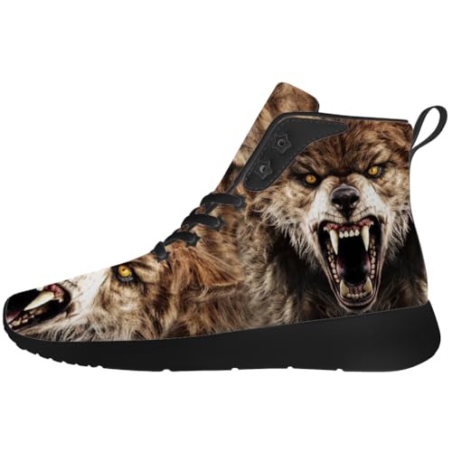Wolf Shoes for Men Women High Top Sneakers High Top Shoes Gifts for Boyfriend Girlfriend3