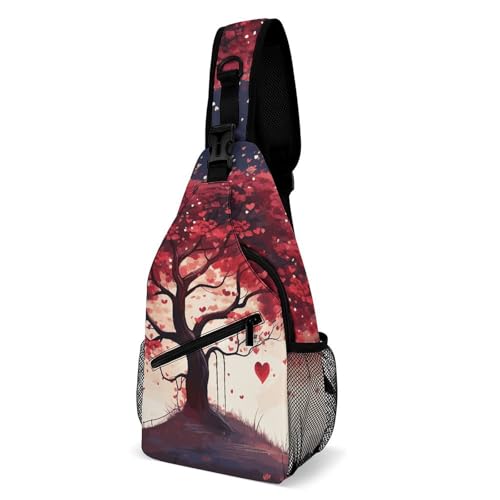Mochila cruzada Love Tree con correa ajustable para un transporte cómodo y seguro
