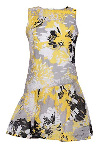 Vestido festivo para niña La-V amarillo real talla 13 años con falda de gala