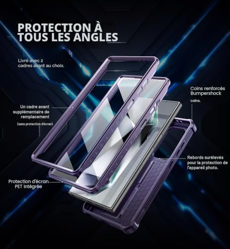 Coque Samsung S24 Ultra avec protège-écran intégré pour une vitre intacte