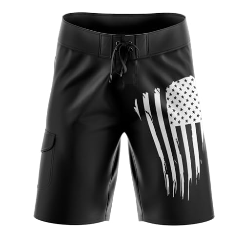 Tactical Pro Supply American Board Shorts - American Flag Board Shorts | Men's Swimwear, American...
