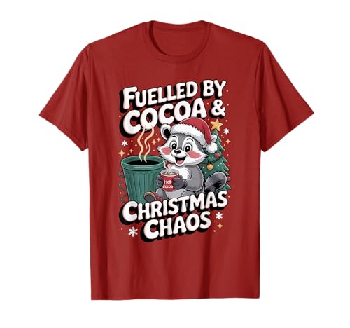 Hot Cocoa Raccoon Santa Christmas Hot Chocolate Lover T�V���c