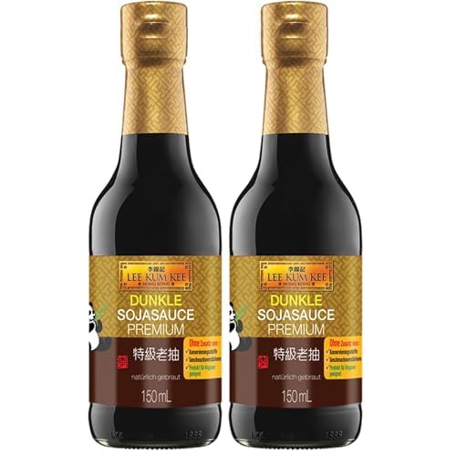 Lee Kum Kee Dunkle Sojasauce Premium – Würzsauce auf Sojabasis – 1 x 150 ml (Packung mit 2)
