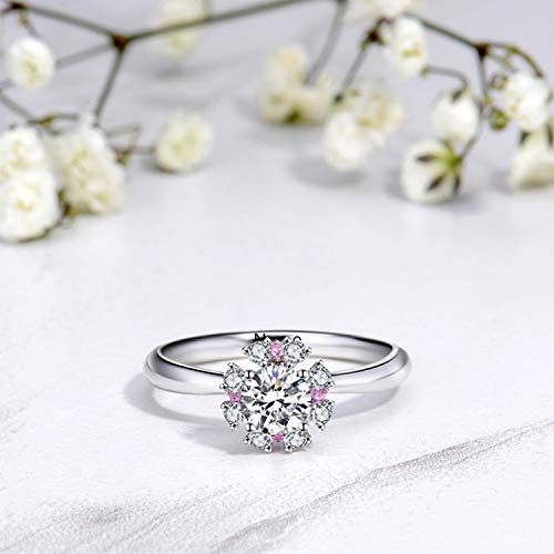 SISGEM 1.45 Carat(CTW) Moissanite Wedding Ring for Women,10K 14K 18K Real Gold Engagement Ring With Engraved Name,Size 5-114