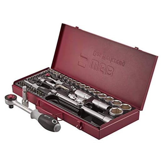 1/4 + 1/2" Steckschlüssel-Garnitur | CrV | Stahlblechkasten | No.3920 | 56-tlg. | WGB