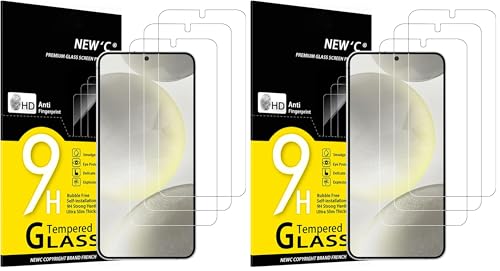 Image of NEW'C 6 Pack Designed for Samsung Galaxy S25 Plus, Galaxy S25 Edge, Screen Protector Tempered Glass, Bubble Free, Ultra Resistant