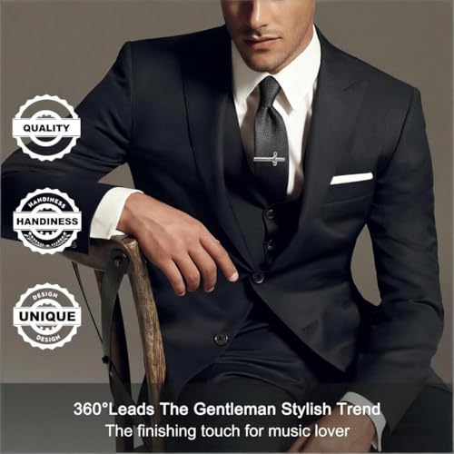 Image of Tie Clips for Men, Tie Clip, Tie Bar, Tie Bars for Men, Silver Tie Tack Pins Unique, Mens Lapel Pins for Suits Shirts, Neck Tie Clasps for Women Boys Dad Father, Jewelry Accessories Gifts for Holiday