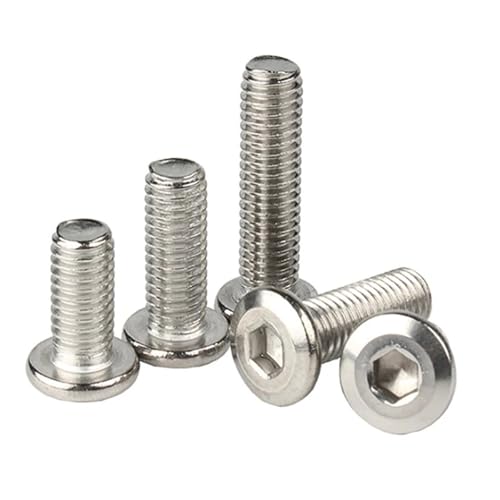 Tornillos de madera con zócalo hexagonal plano inoxidable 304 M8 x 55mm para carpintería 3