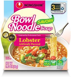 Nongshim Bowl Instant Noodle Soup Assorted Bundle Sampler | 6 Flavors: Shin Bowl, Lobster, Spicy Shrimp, Spicy Kimchi, Spicy Chicken, Hot & Spicy (6 - Pack) - Thumbnail 3