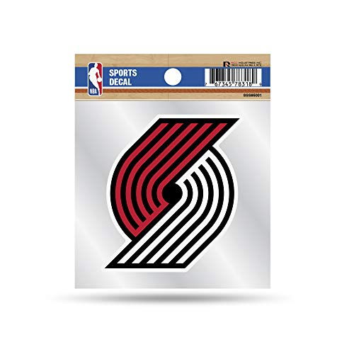 Rico Industries NBA Portland Trail Blazers 4"x4" Small Style Decal