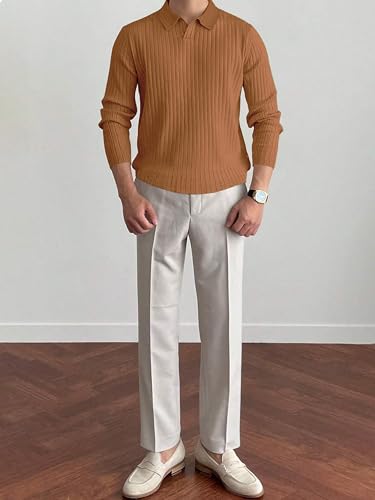Image of Noble Monk Relax Fit |Textured| Lycra | Polo Neck T-Shirt