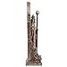 Veronese Design 9 3/8 Inch Regal Santa Muerte Dia De Los Muertos Arch Cold Cast Resin Bronze Finish Sculpture