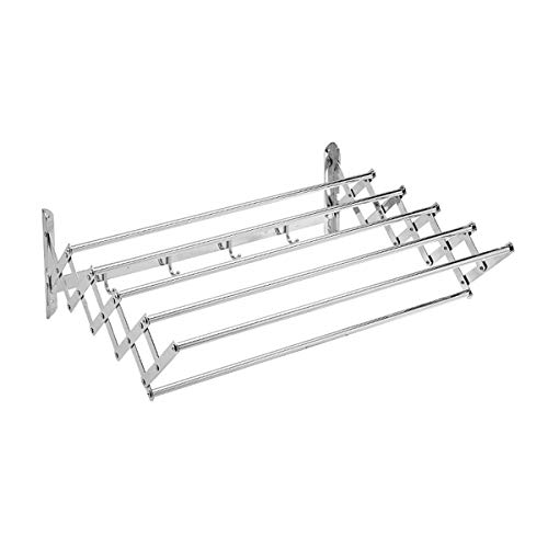 Portasciugamani Portasciugamani Teleswall Stendino per bucato a Fisarmonica Non occupa Spazio 5 aste Adatto per bagno/80 cm (100 cm)